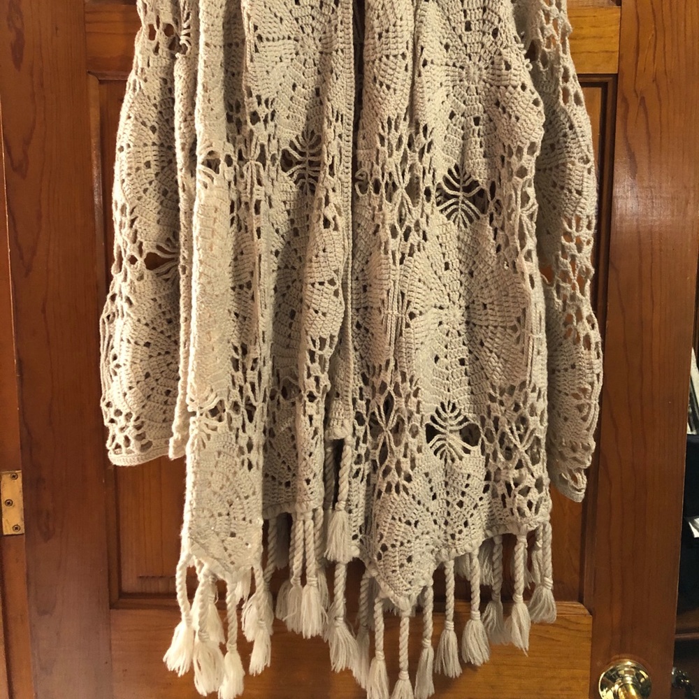 Lucky Brand crochet cardigan